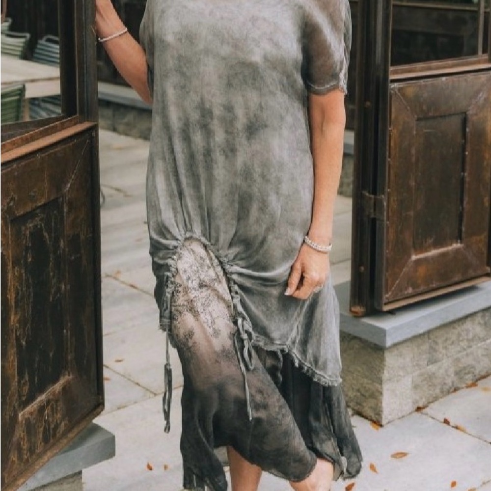 Sheer grey Sanctamuerte top